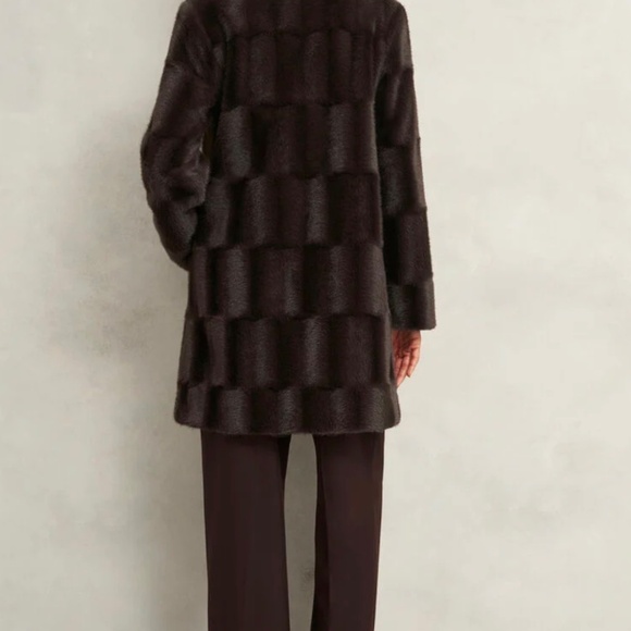 Hobbs London Rosanne Coat Brown FAUX FUR - Picture 4 of 5